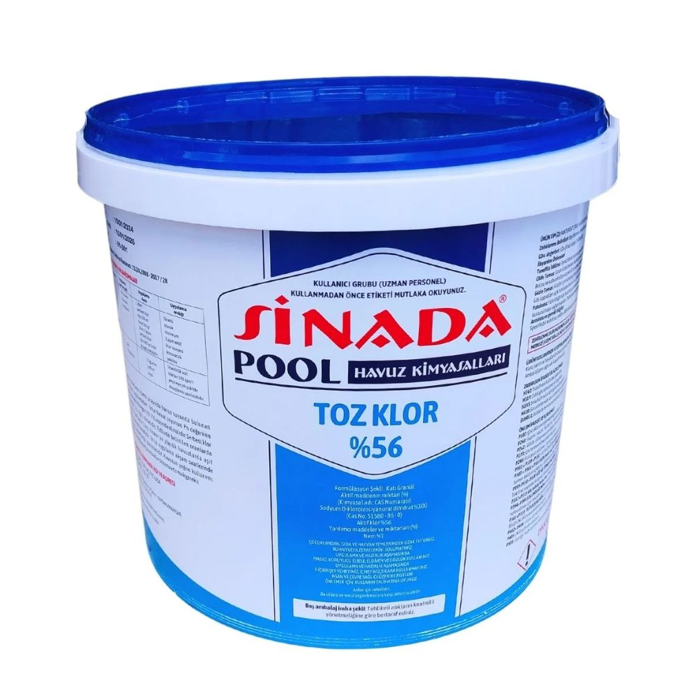 Sinada %56 Granül Toz Klor 10 kg- Granular Chlorine 1 Sinada %56 Granül Toz Klor 25 kg- Granular Chlorine