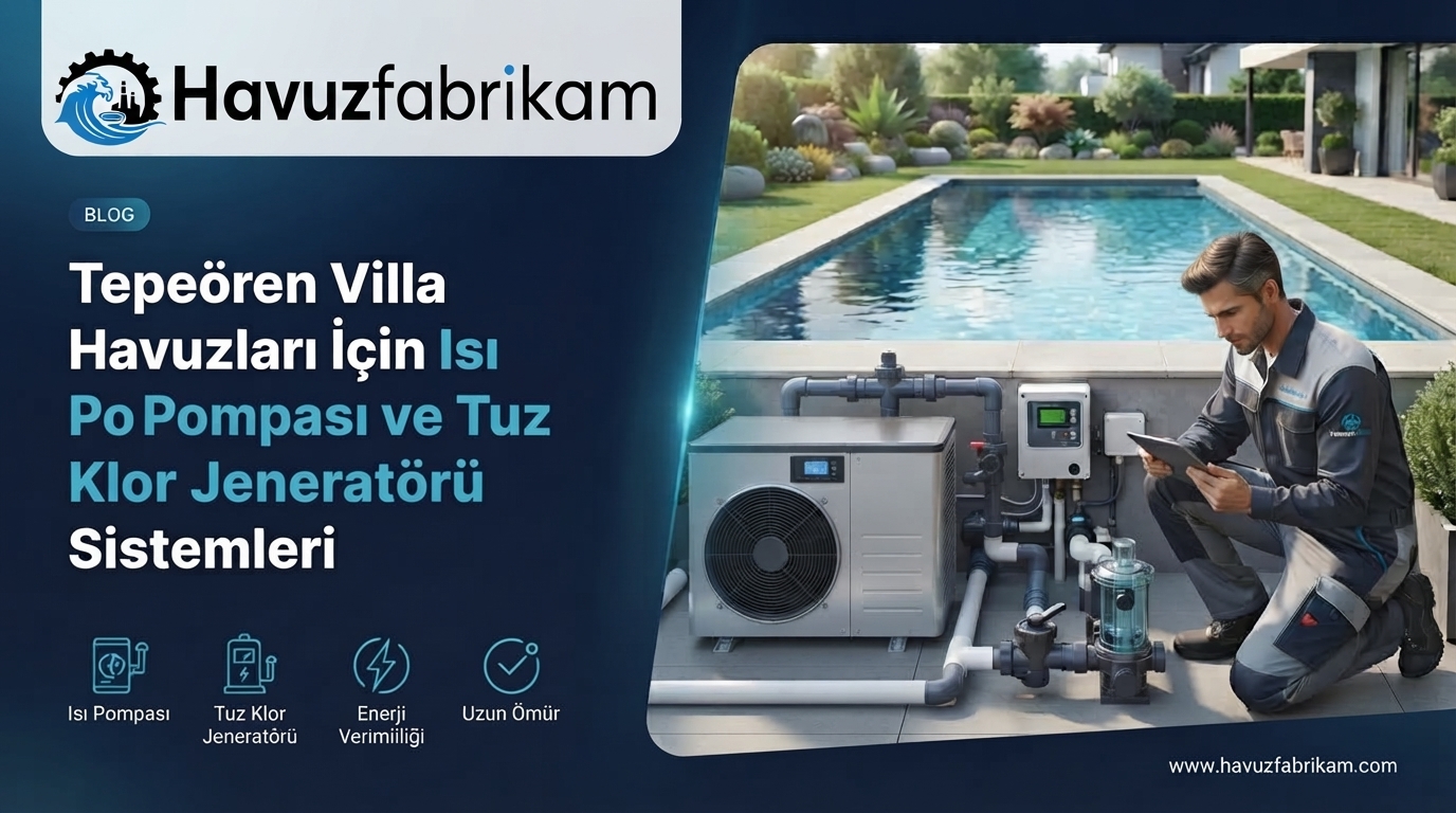 Tepeören Villa Havuzları İçin Isı Pompası ve Tuz Klor Jeneratörü Sistemleri 2