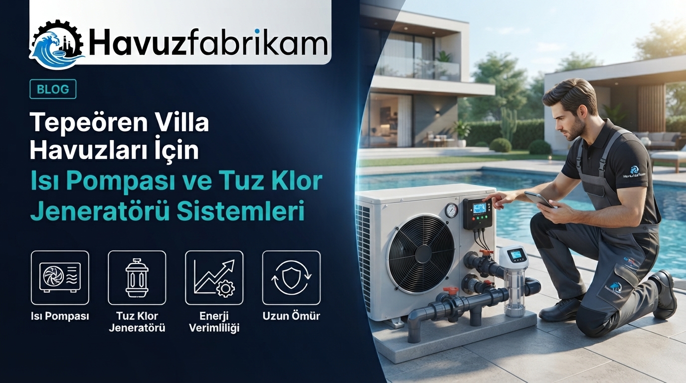 Tepeören Villa Havuzları İçin Isı Pompası ve Tuz Klor Jeneratörü Sistemleri 2